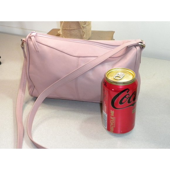 Vintage Almondo Originals Dusty Pink Leather Shoulder Handbag Purse - Picture 5 of 6